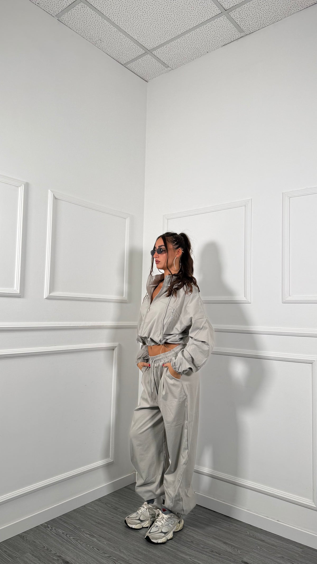 Coordinato tuta con coulisse Croft ghiaccio tj905