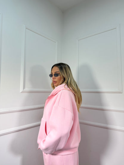 Coordinato in tuta Magnolia rosa candy by justwest 12601p