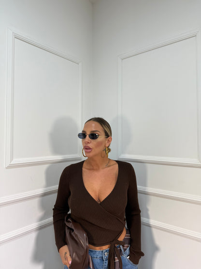 Incrociatina a costine Mavi cioccolato 18051