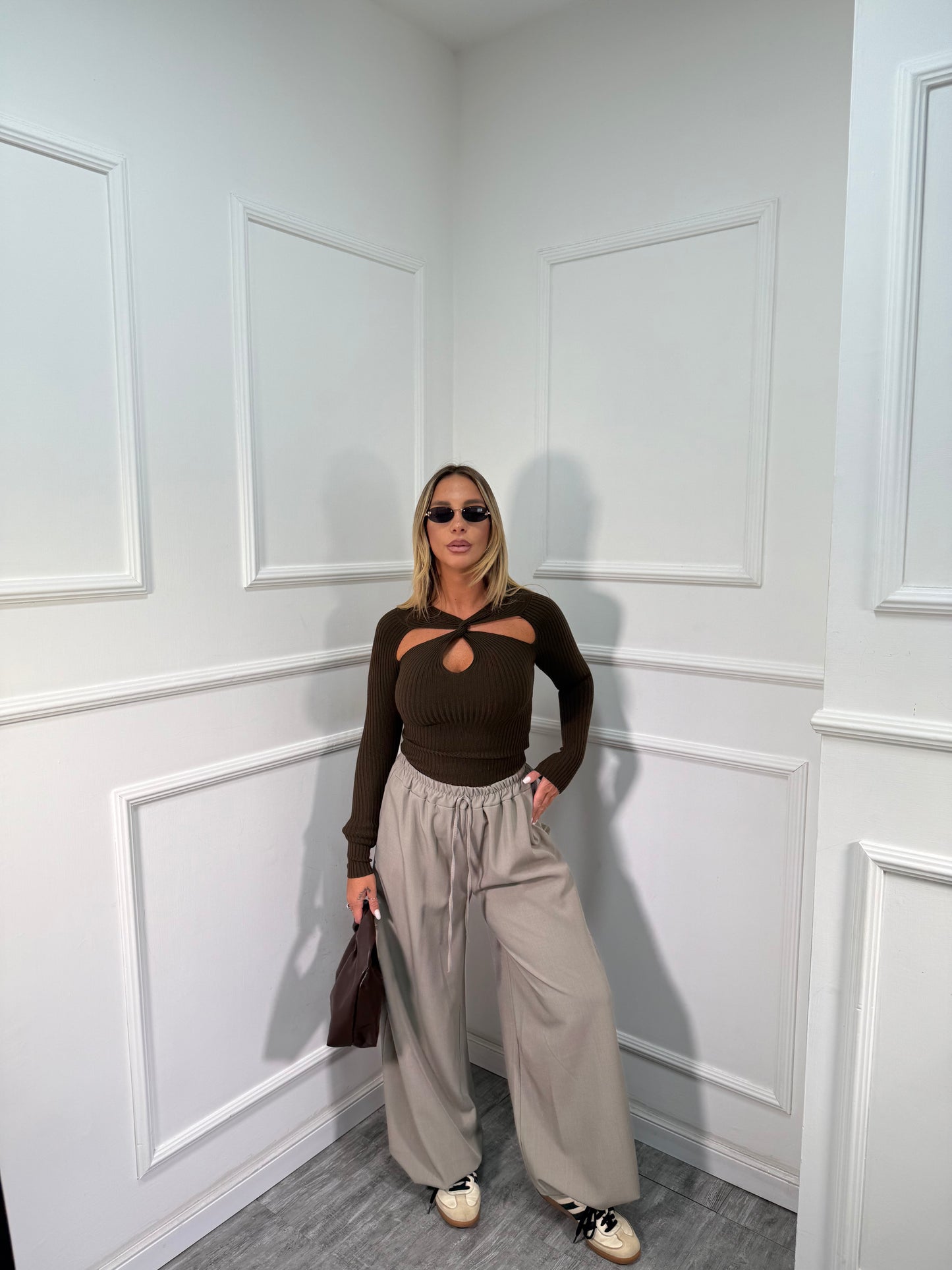 Pantaloni balloon Vivienne camel 18198