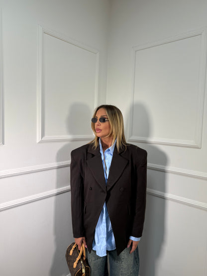 Blazer con spalline Woman cioccolato 590