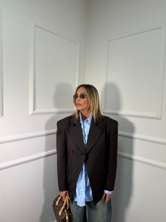 Blazer con spalline Woman cioccolato 590