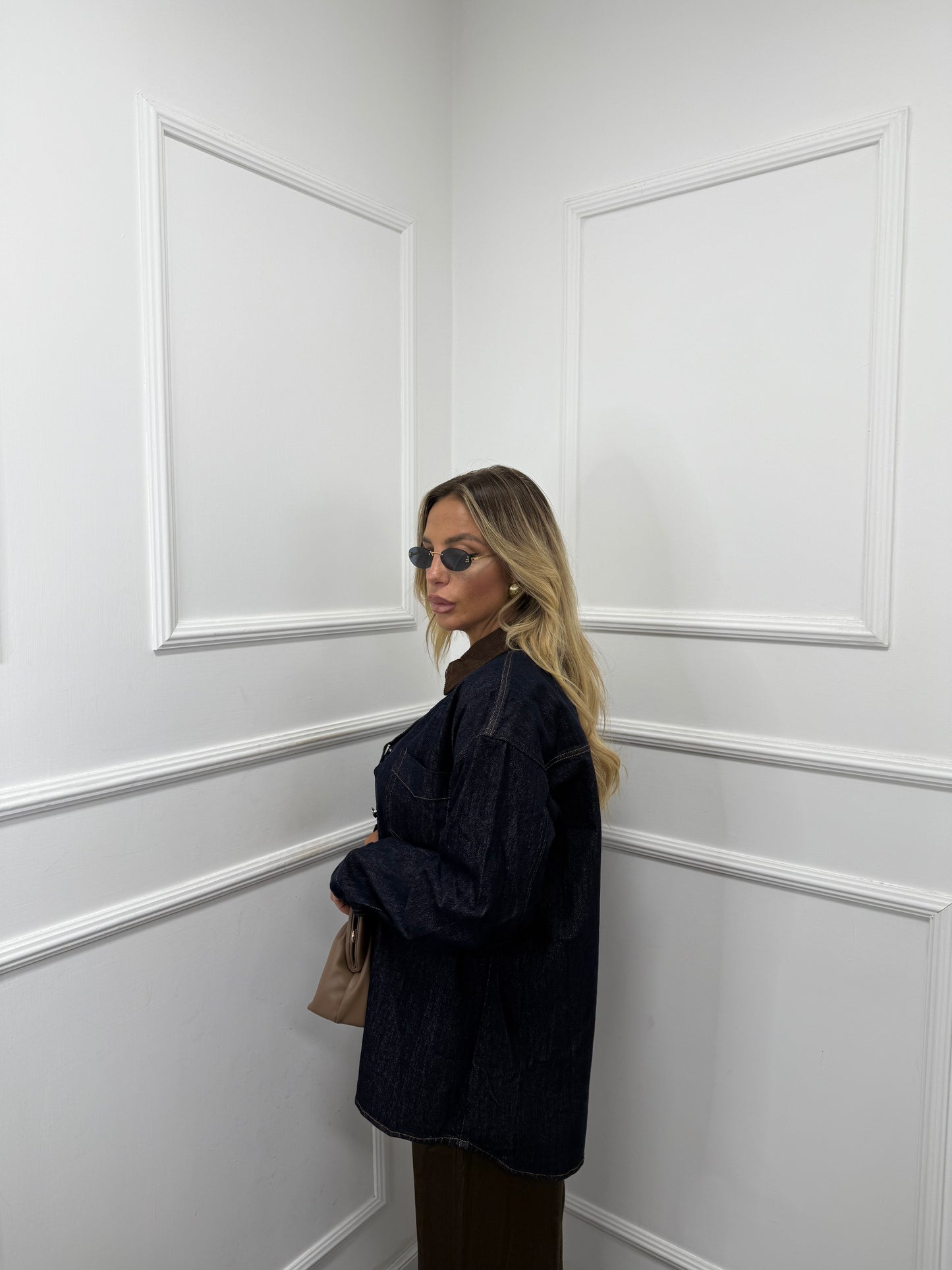 Giacca oversize in denim lavaggio zero Varsavia z2549