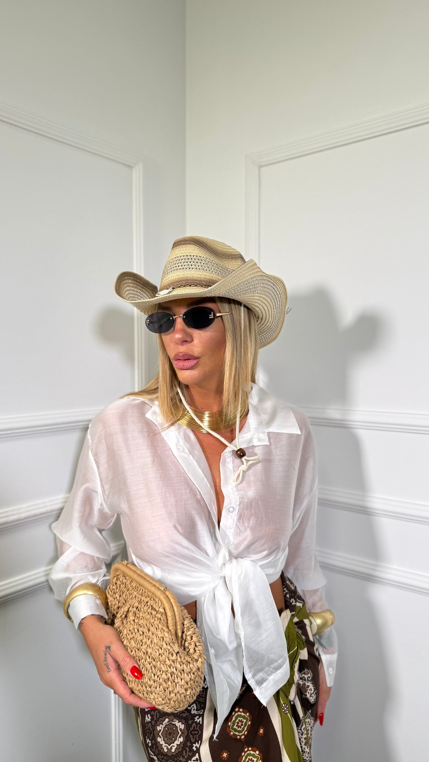 Camicia semi velata Ruy bianca a141