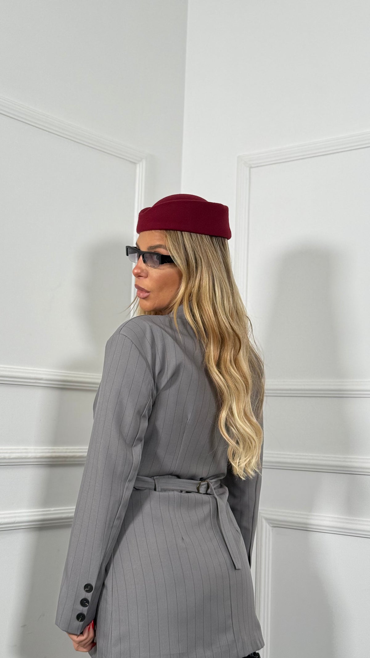 Abito giacca gessato Lizzy grigio 67032