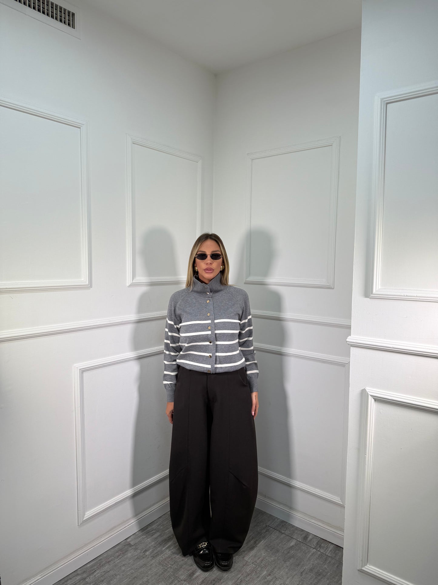 Pantaloni palazzo balloon Easy cioccolato 66690