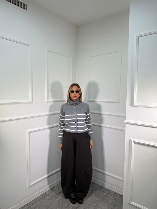 Pantaloni palazzo balloon Easy cioccolato 66690