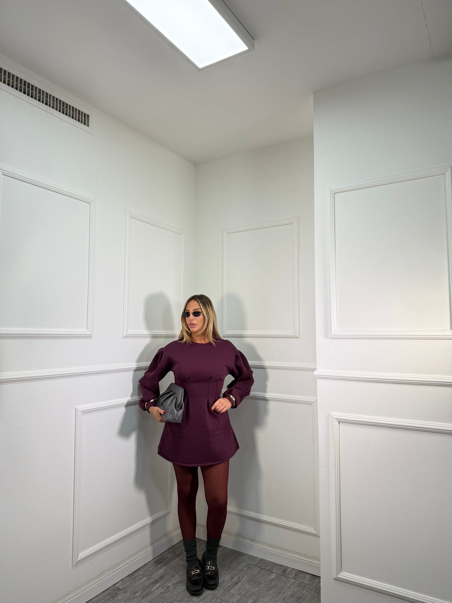 Abito felpa Belinda borgogna 97124