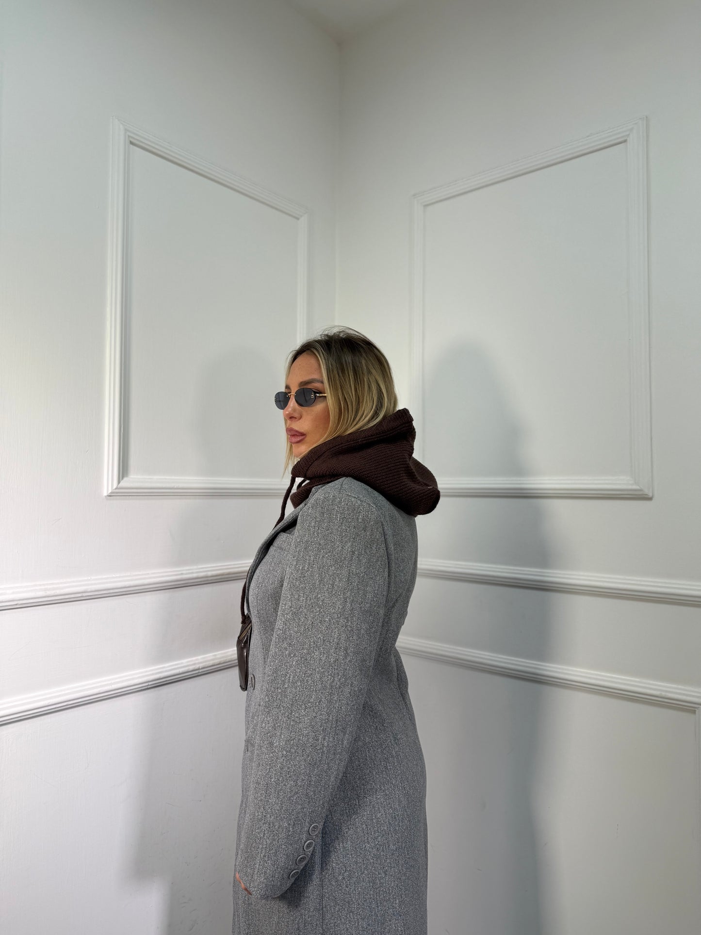 Cappotto in panno avvitato Erin grigio 5928