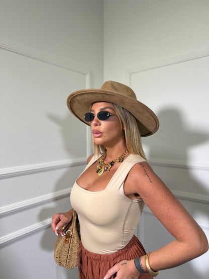 Body in lycra scollo squadrato Camila (vari colori) 22755