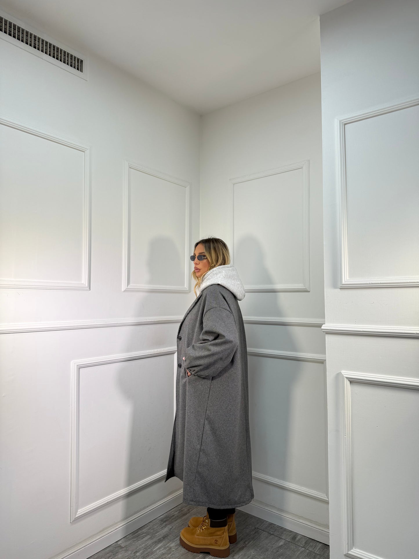 Maxicoat in tweed Favola 2.0 grigio 22635