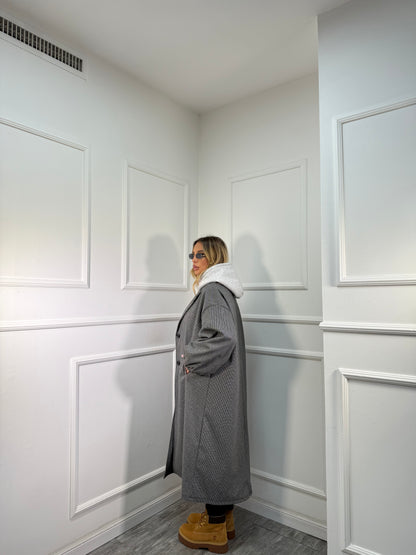 Maxicoat in tweed Favola 2.0 grigio 22635