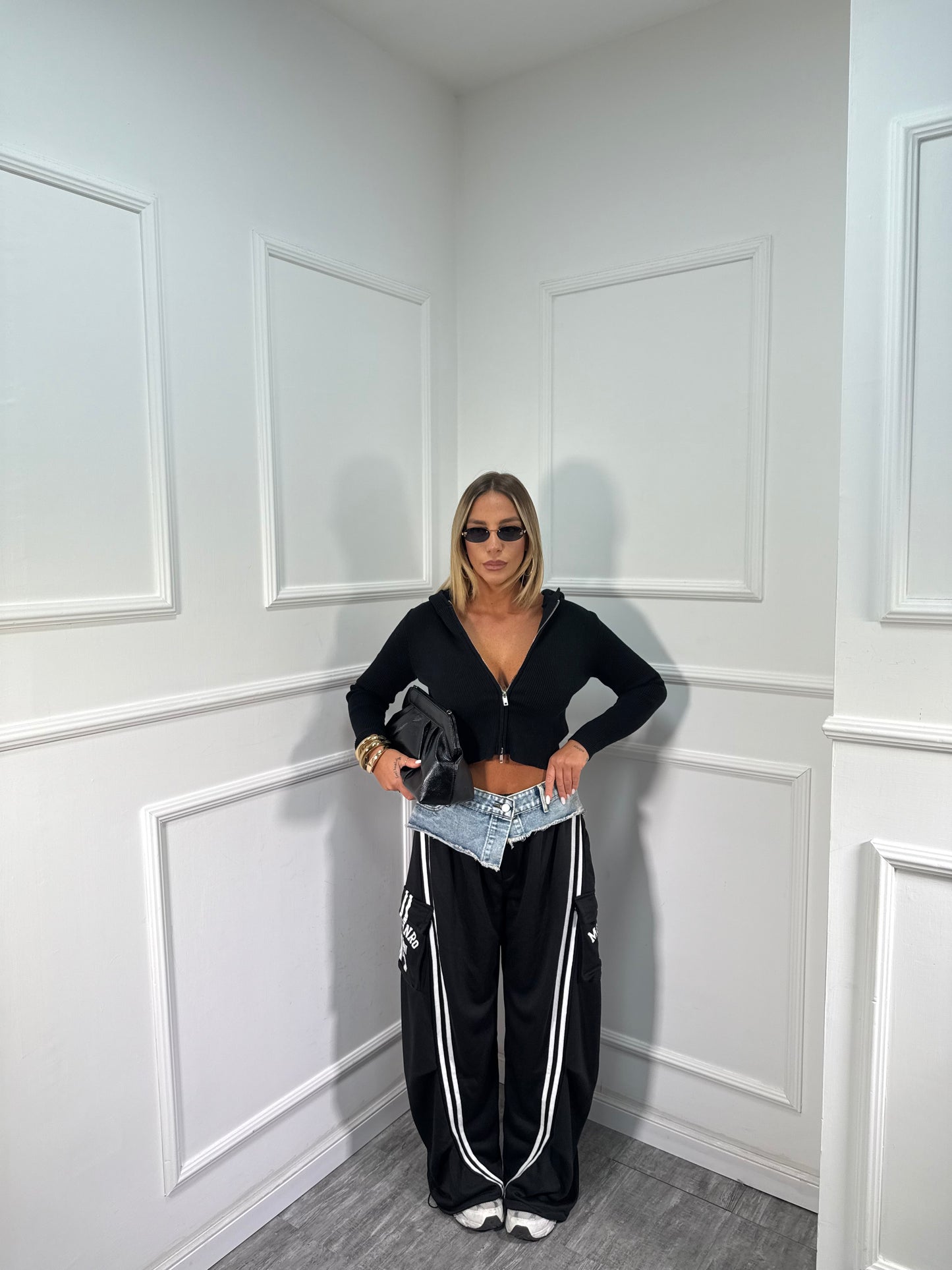 Pantatuta con bustino in denim Balvin  0133