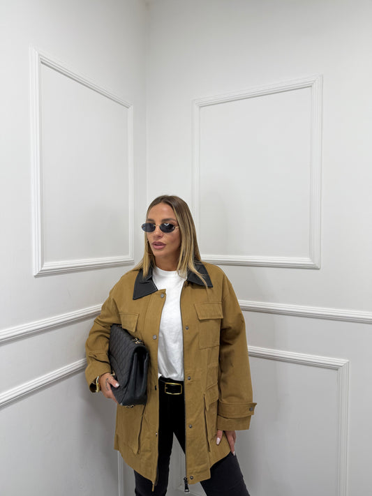 Parka oversize Kourtney camel s203