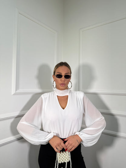 Jumpsuit a palazzo Ellis bianca 378788