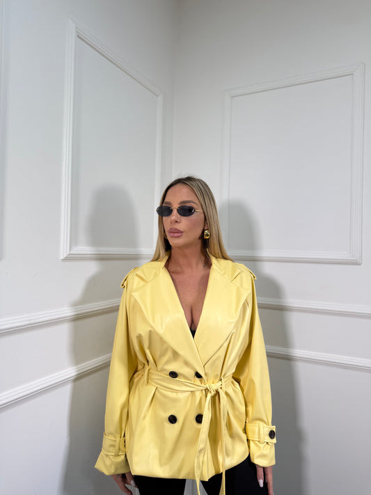 Trench ecopelle Debra giallo 9939