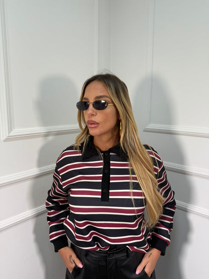 Polo in pile Florence nero m60601