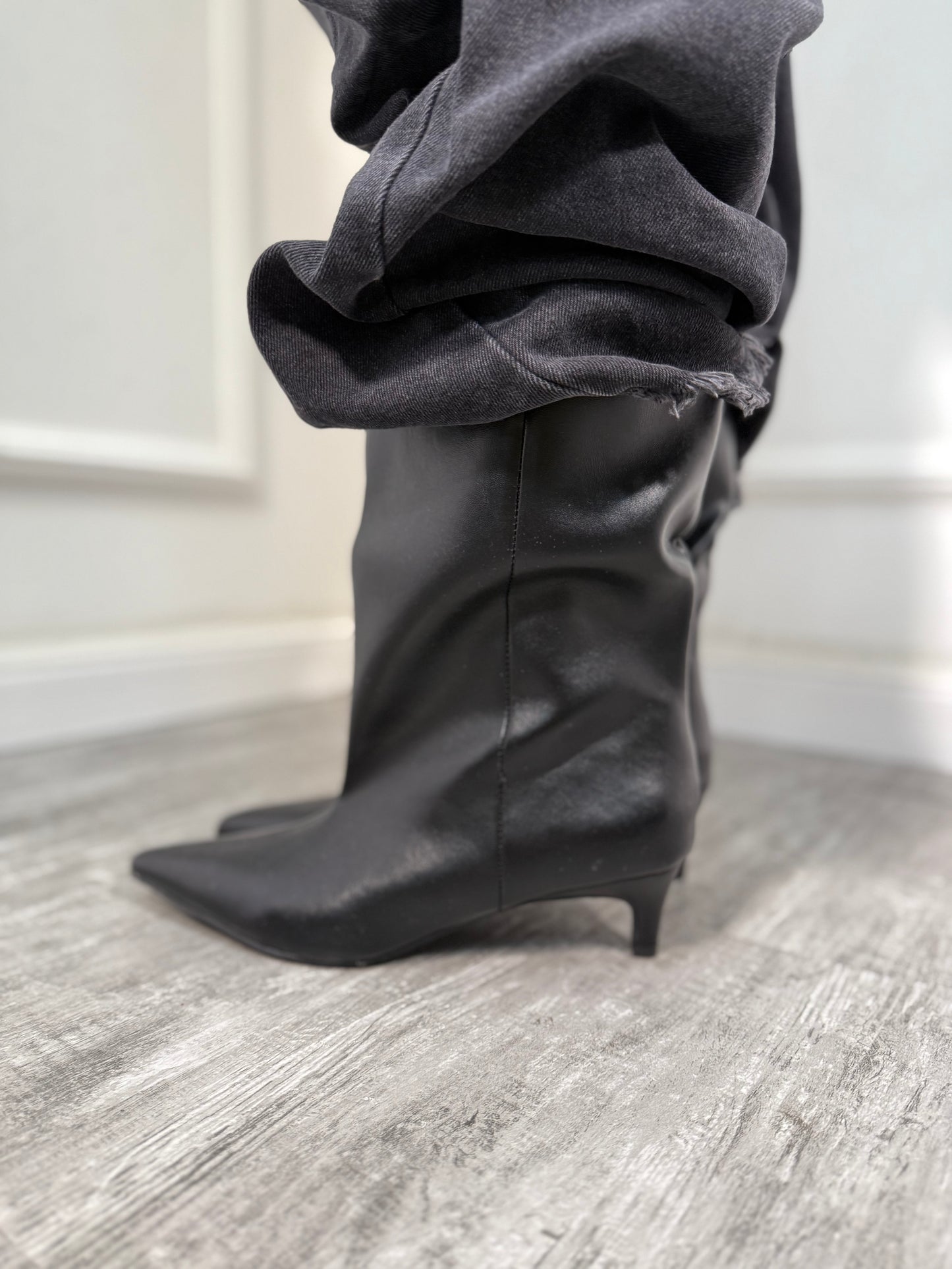 Stivali ecopelle nero 788-259