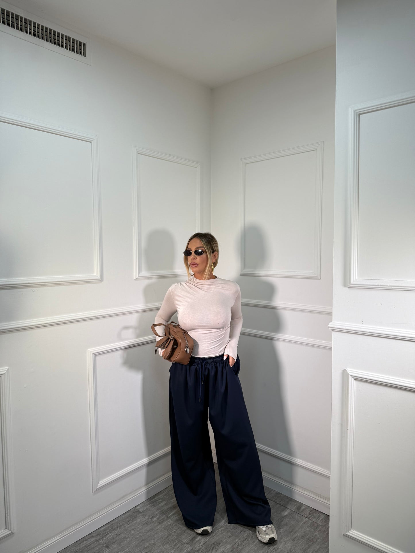 Pantaloni con coulisse Monday  blu dalla 46/52  51842