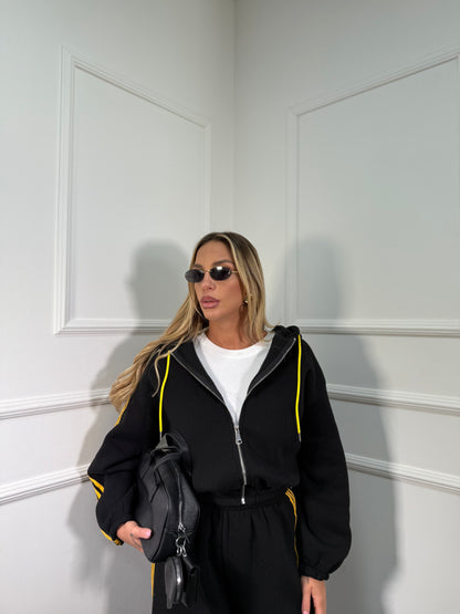 Coordinato in tuta Again nero/giallo 22648