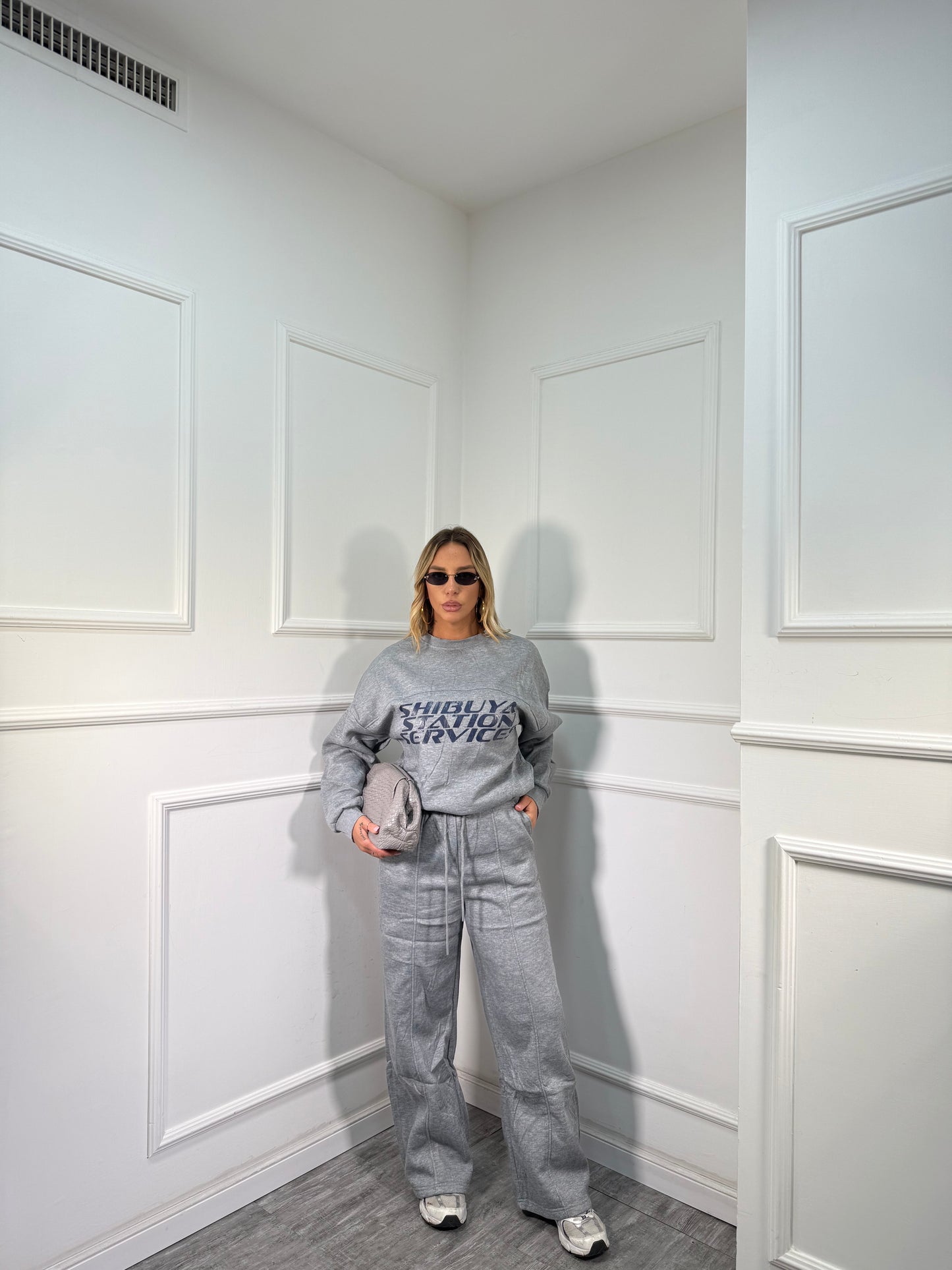 Coordinato in tuta Shibuya grigio rt739