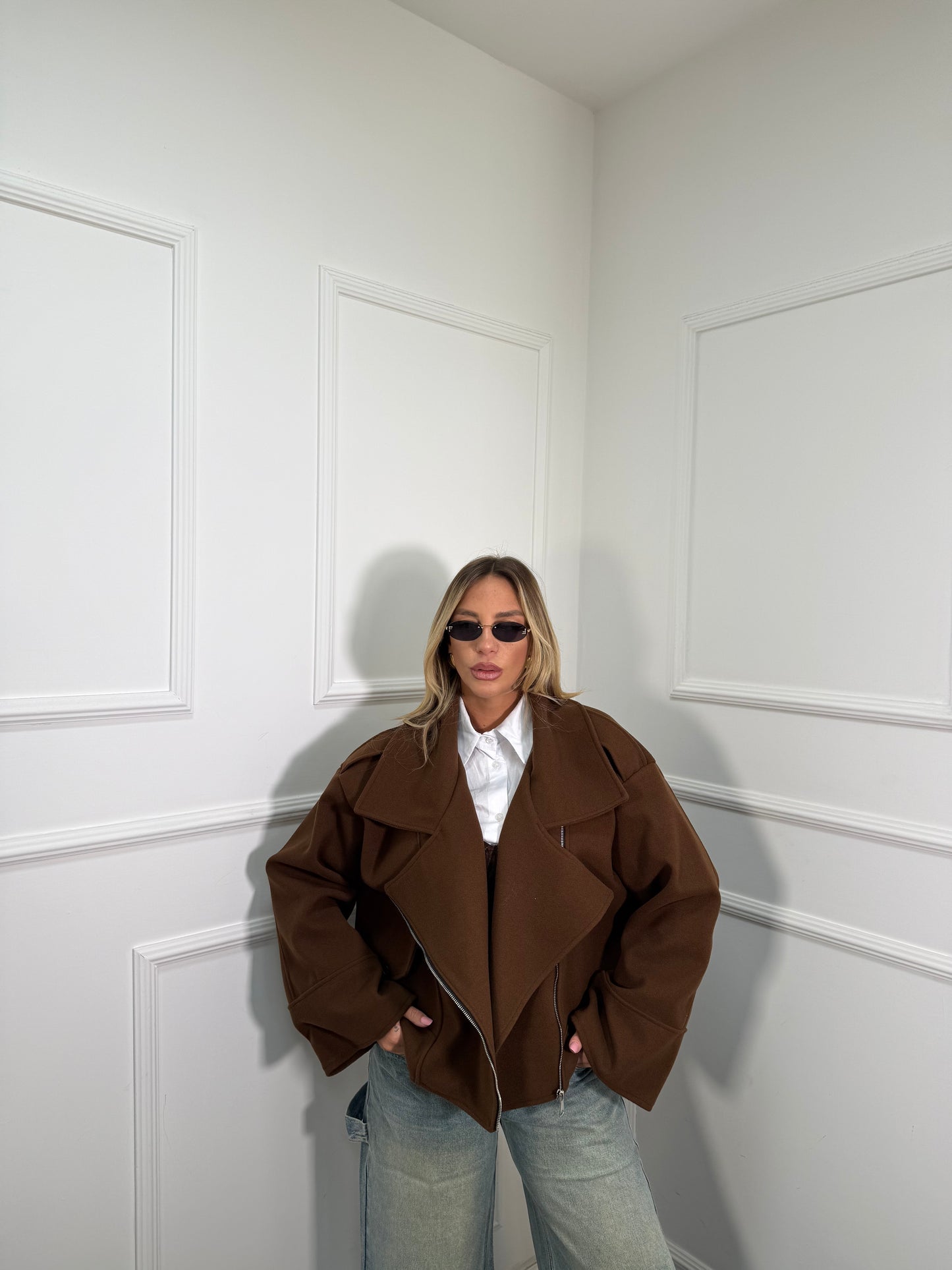 Cappotto in panno Notting Hill 2.0 cioccolato 22638