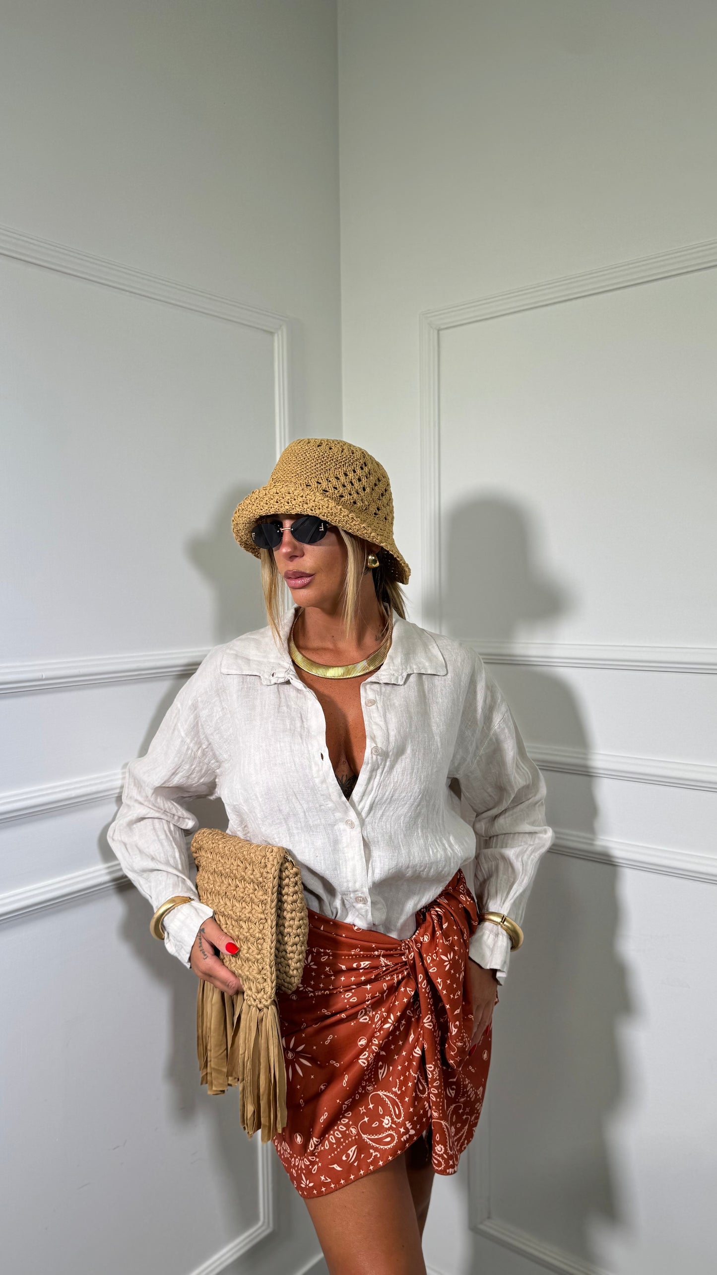 Gonna pareo bandana (curvy) coccio 2450402p