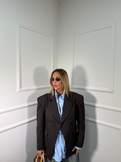 Blazer con spalline Woman cioccolato 590