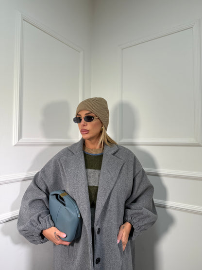 Maxi coat Favola grigio 22301