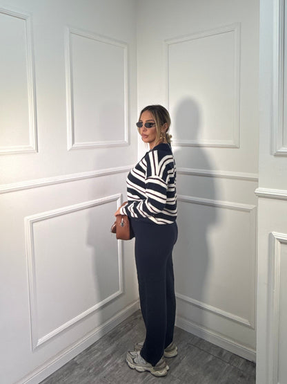 Coordinato lana rasata Butter blu 12526