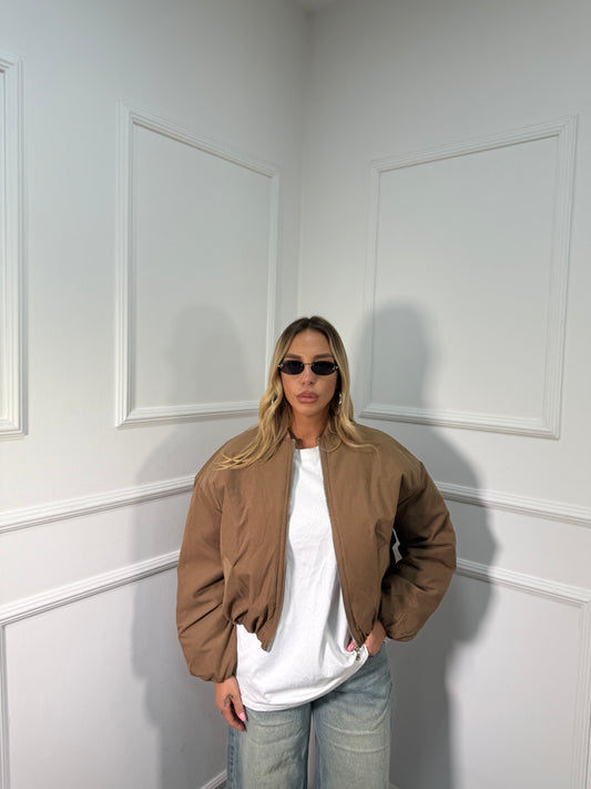 Bomber oversize Camila by lumina camel l9402