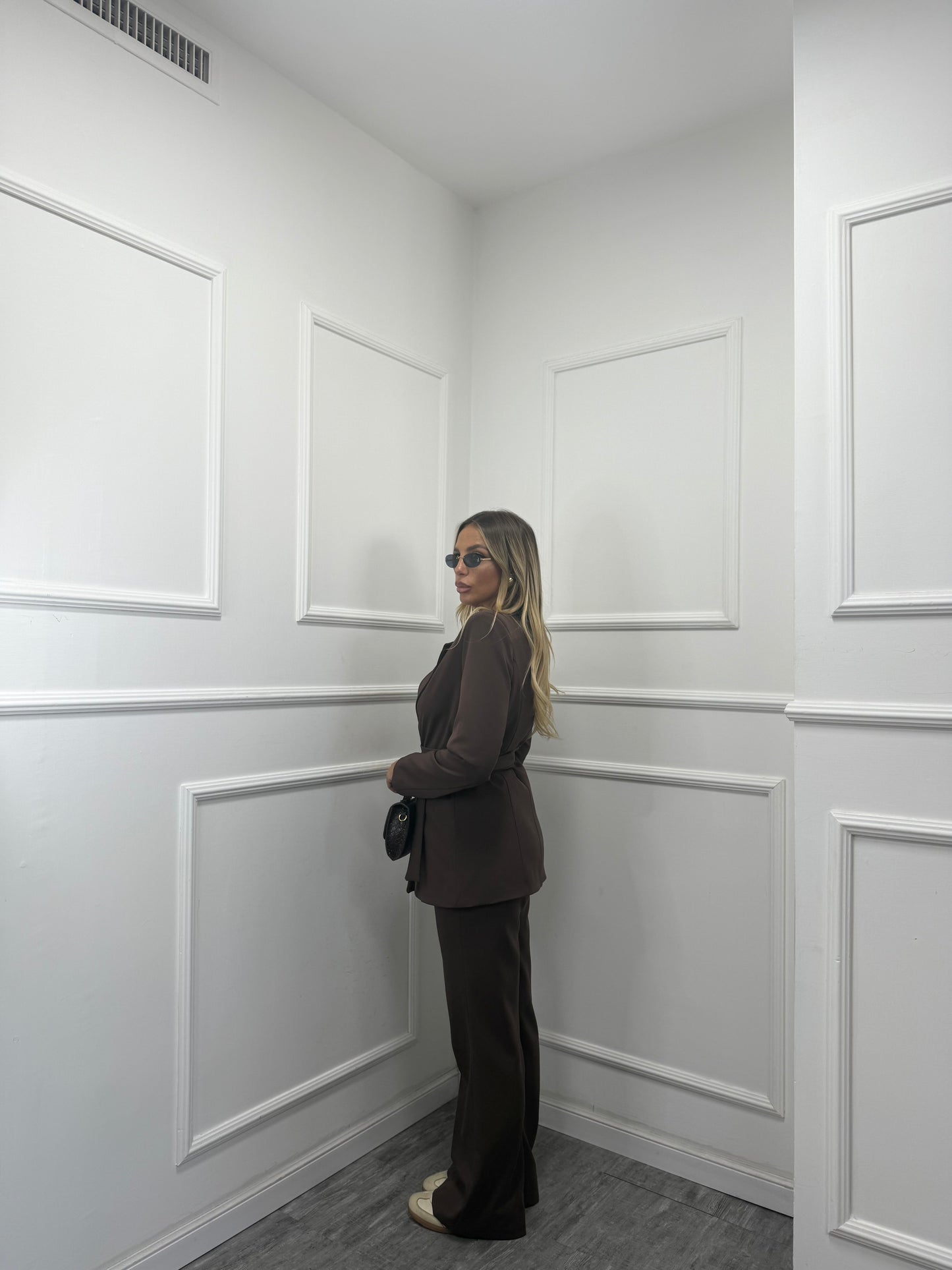Tailleur con fusciacca Venice cioccolato 8576