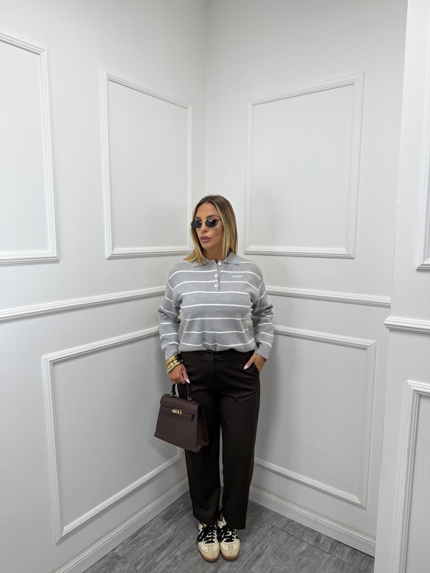 Pantaloni sigaretta Doremi cioccolato 27690