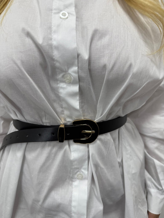 Cintura ecopelle nera