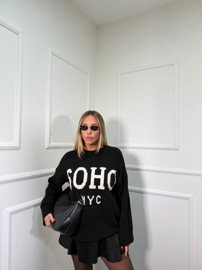 Minigonna con rouches Seline nera 45063