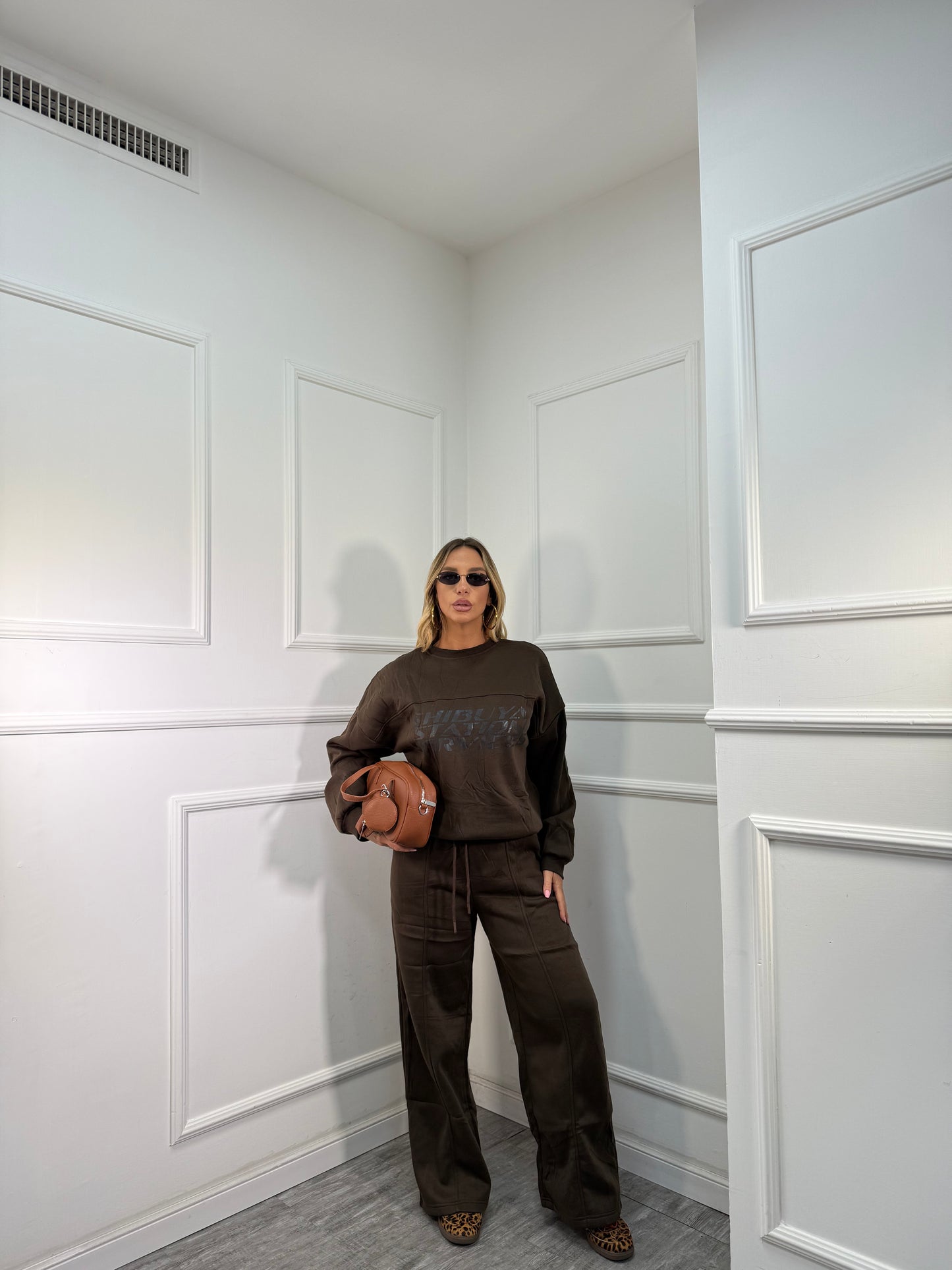 Coordinato in tuta Shibuya cioccolato rt739