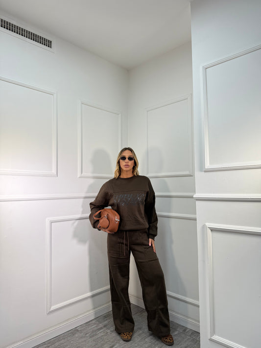 Coordinato in tuta Shibuya cioccolato rt739