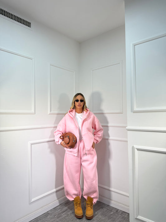 Coordinato in tuta Magnolia rosa candy by justwest 12601p