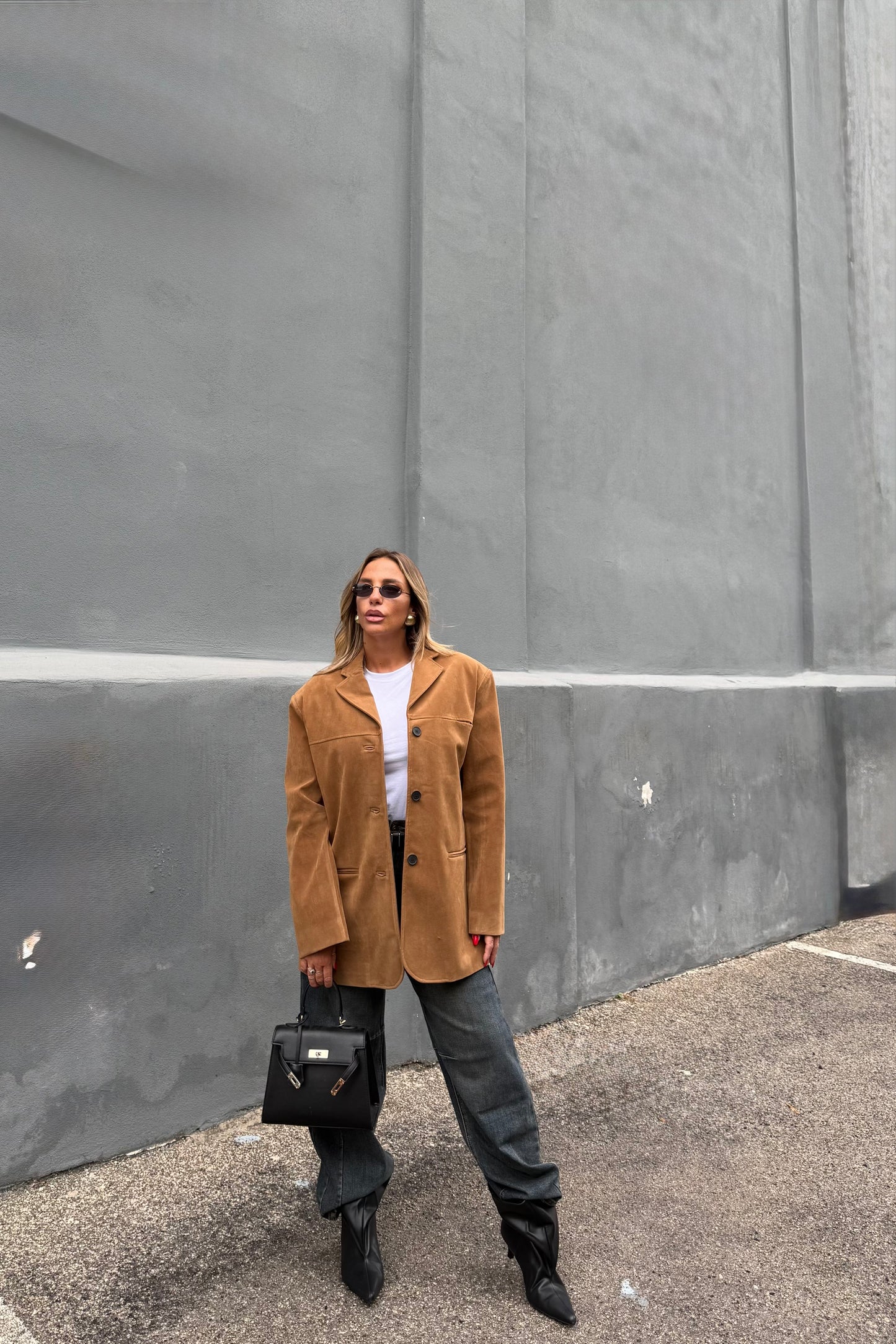 Blazer oversize eco camoscio Penny lc240397 by lumina