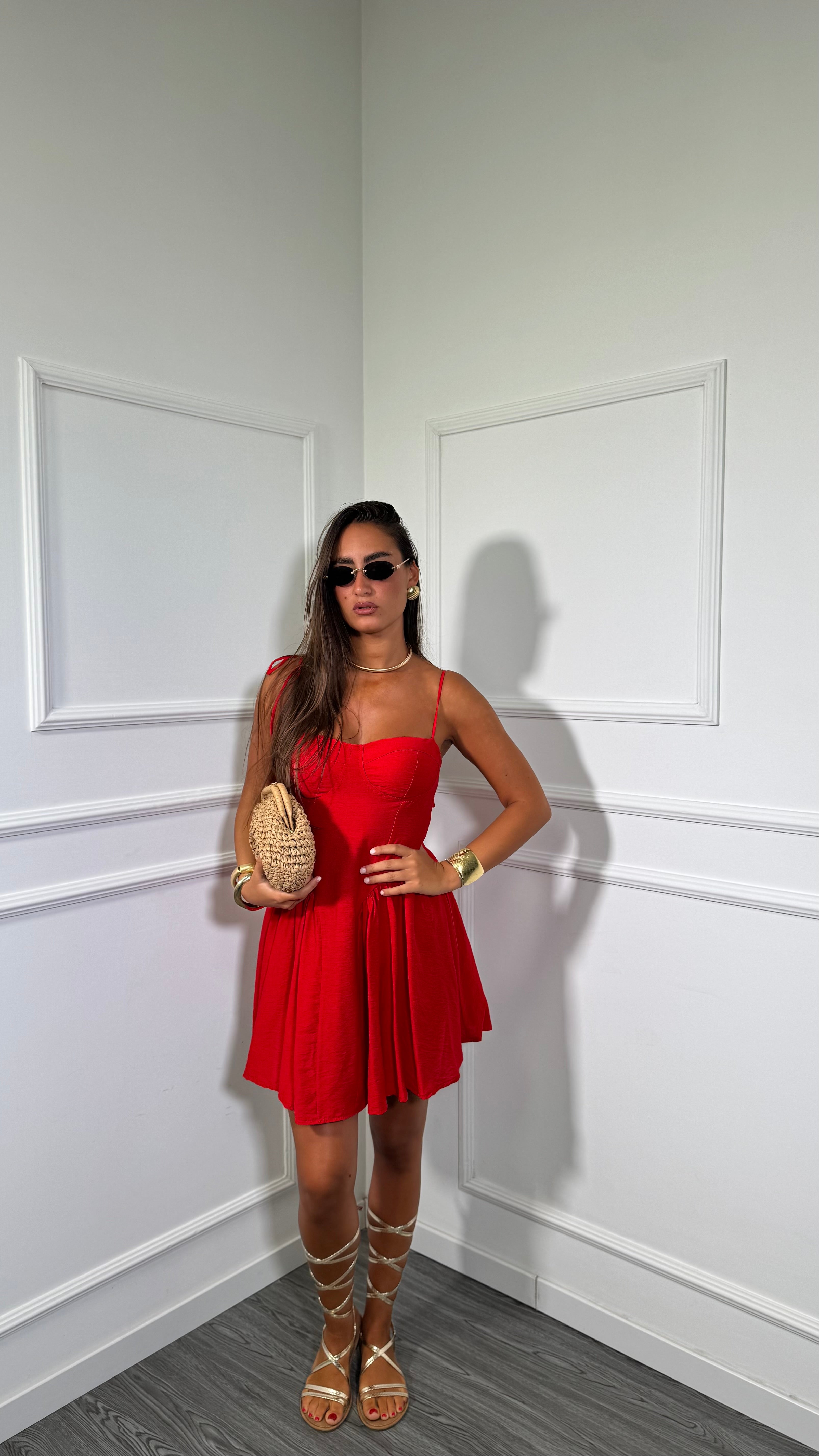 Abito corto Wanda rosso 6671