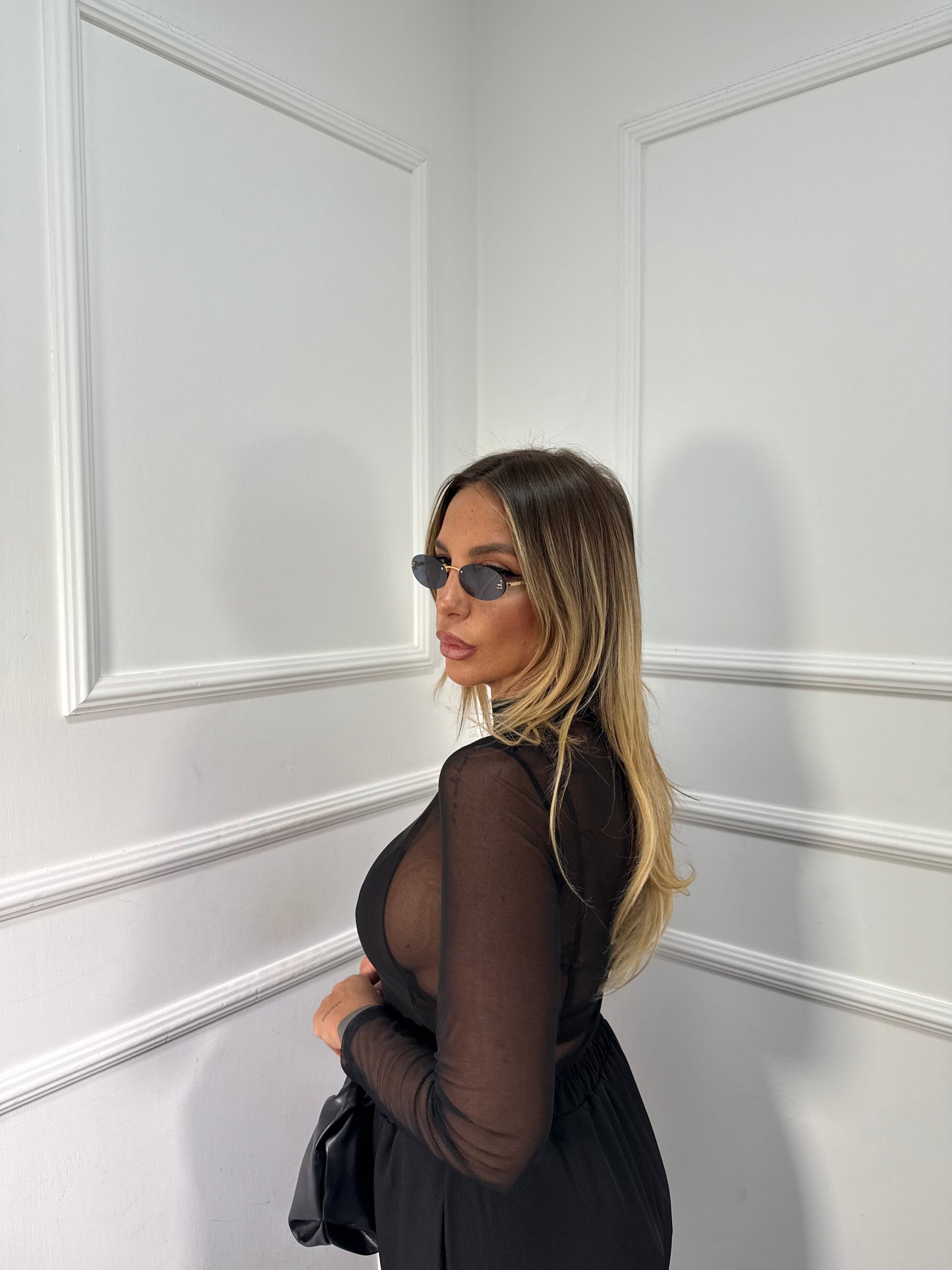 Body velato Miu nero