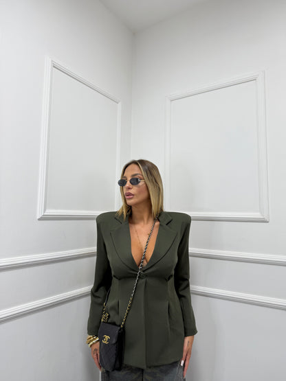 Blazer con spalline Corinne verde kiwi 22586