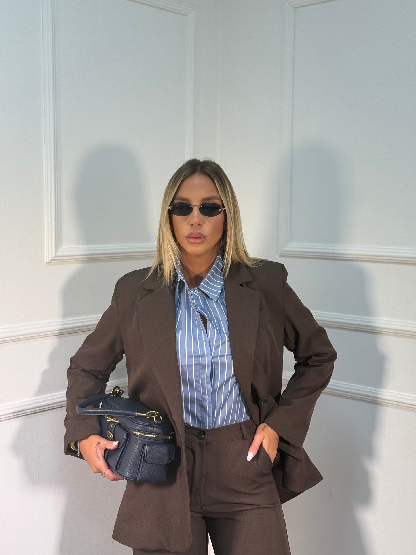 Tailleur Zaira cioccolato m11088