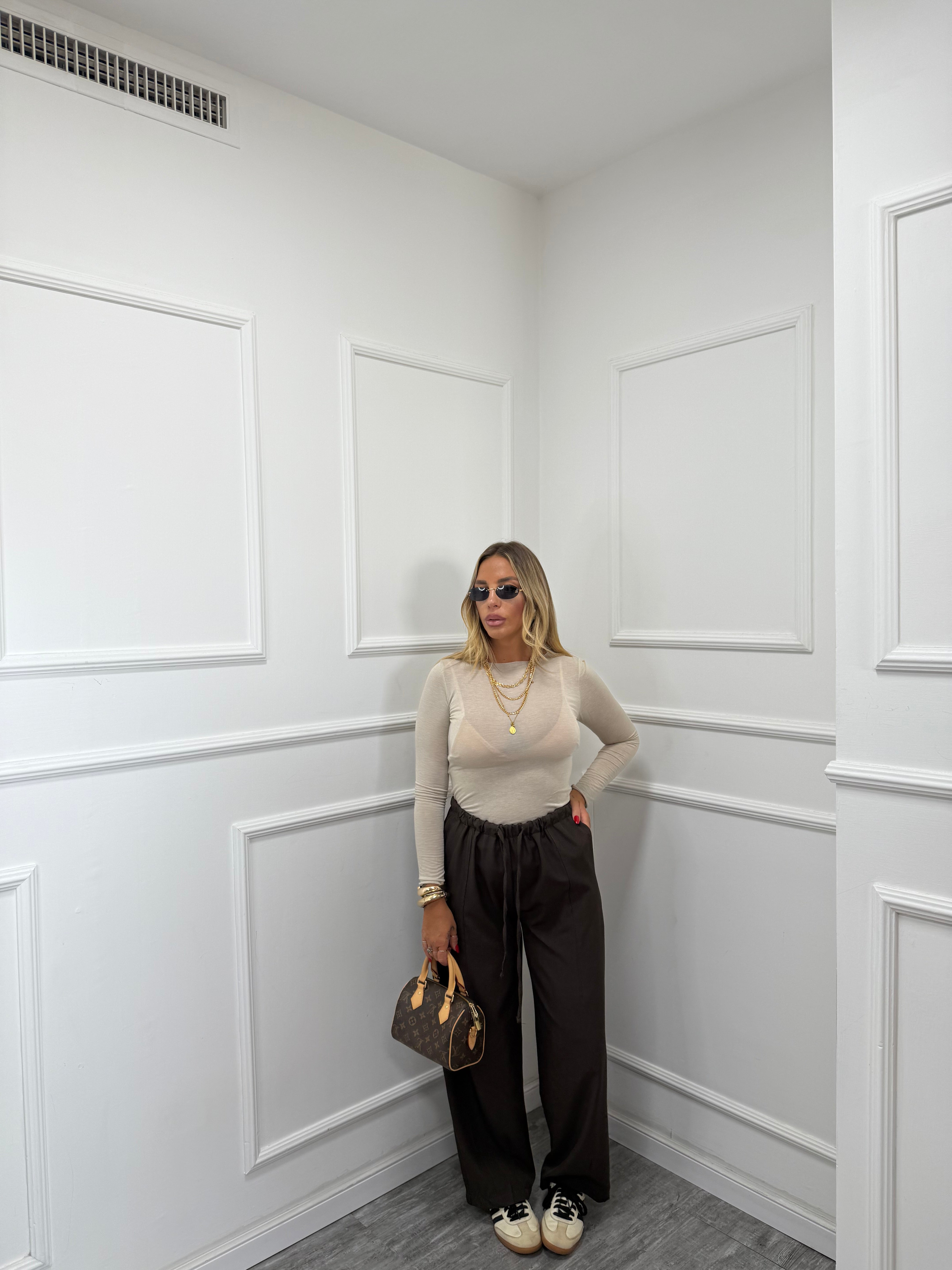 Pantalone palazzo Town marrone 66621
