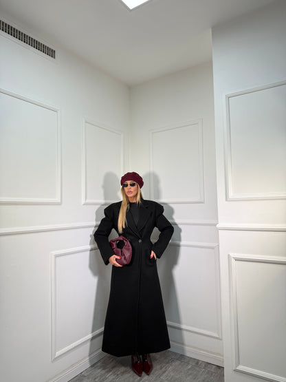 Cappotto misto lana Empire nero 251631