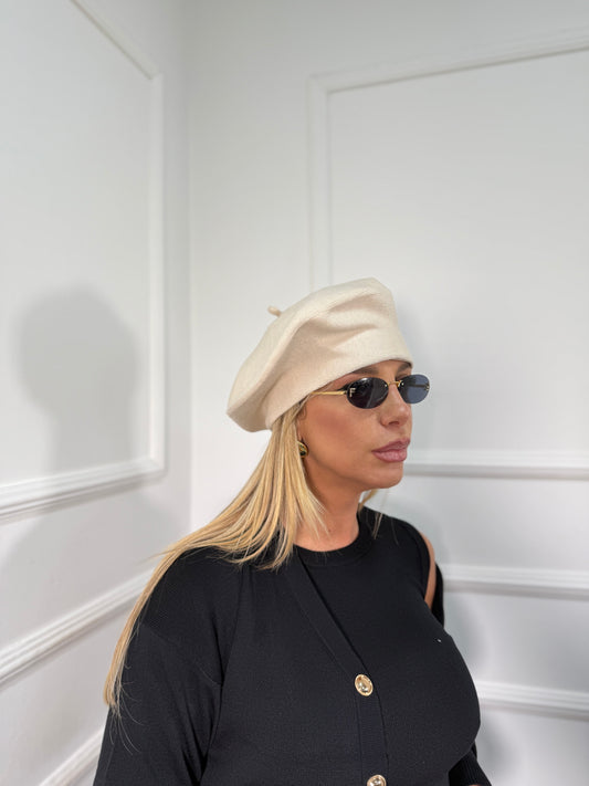 Basco parigino lana rasata panna