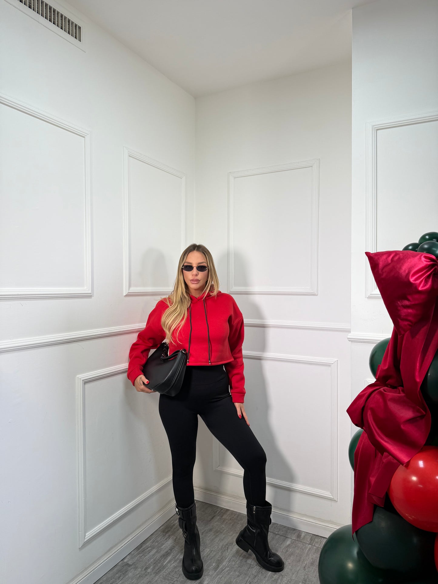 Leggins push up a costine nero 0680