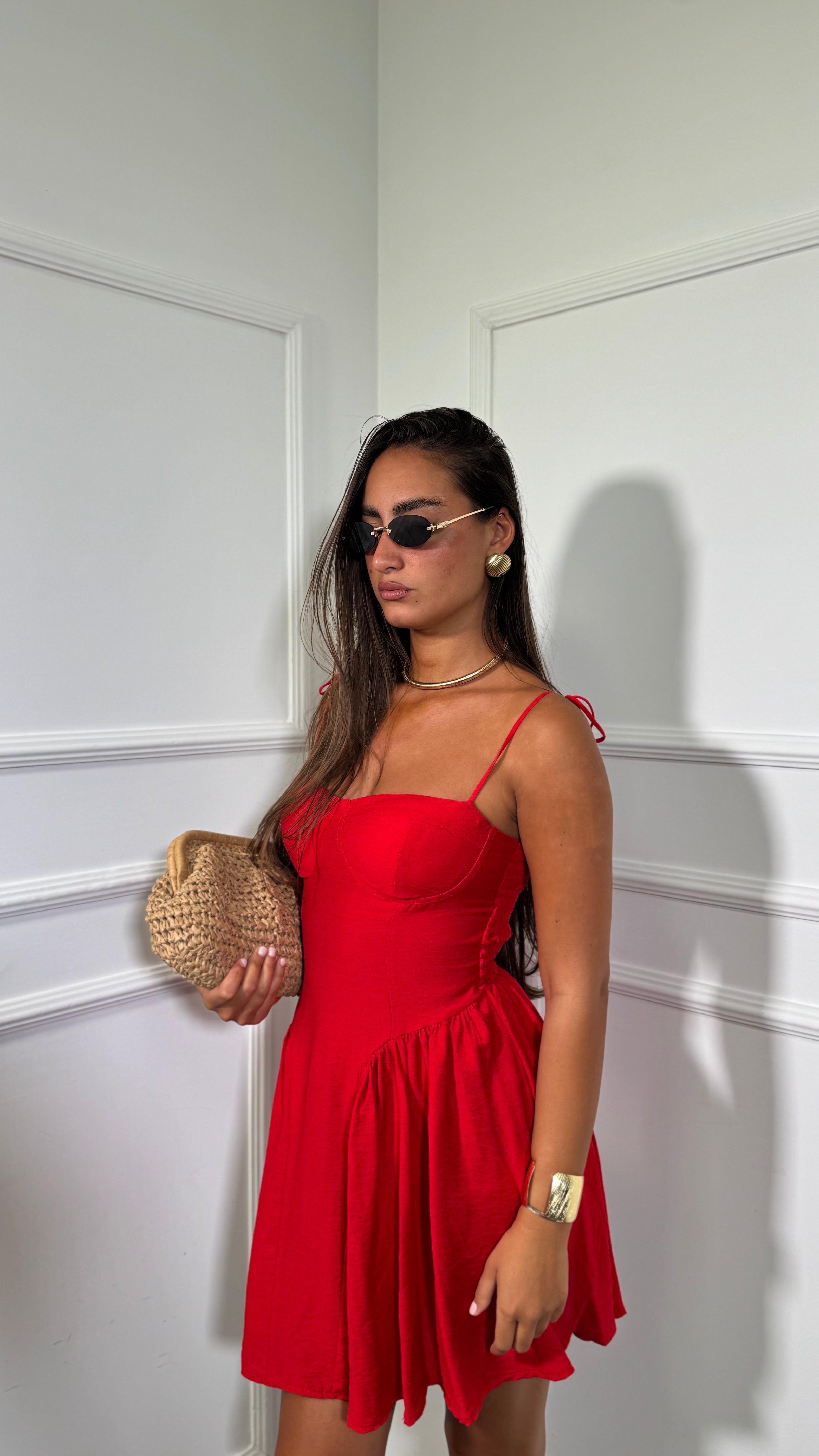 Abito corto Wanda rosso 6671