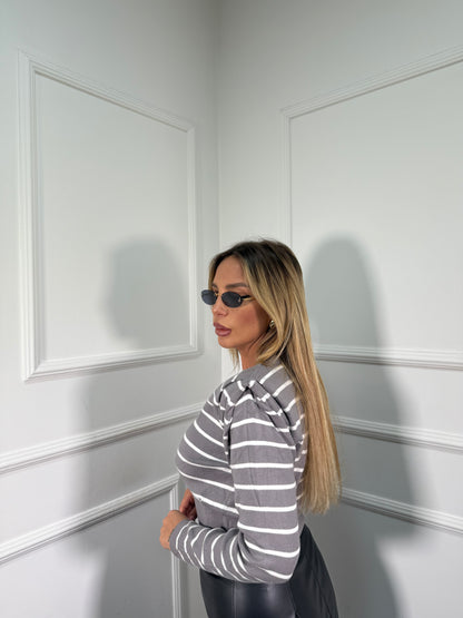 Maglioncino con spalline Minimal grigio t186