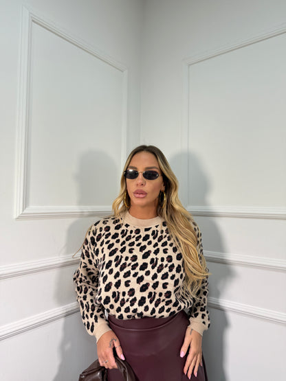 Maglioncino lana rasata Rori maculato zs80262